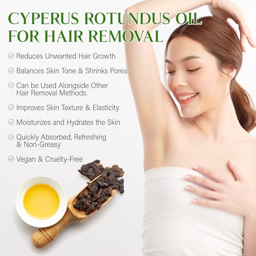 Image of GOGIFTGO Cyperus Rotundus Oil,Cyperus Oil,Cyprus Rotundus Oil for Hair Removal,Cyperus Oil Natural, Soothing and gentle,Reducing Body Hair Growth,Smooth Skin & Hair Removal,60ml