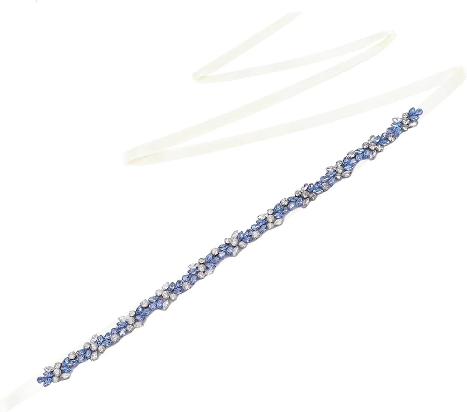 Women’S Thin Beaded Stone Bridal Sash With Tie For Wedding Dress Accessories And Formal Gown Belt Holiday Gift