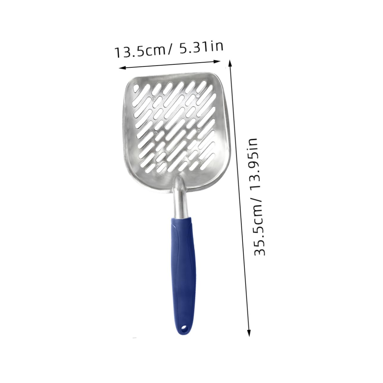UKCOCO 2 Lettiera in Resistente Ergonomico Antiaffaticamento Setaccio con Fori per Pulizia Rapida e Facile Manutenzione Blu Nero