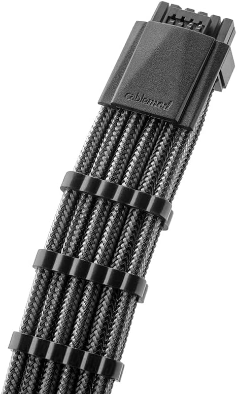 CableMod RT-Series Pro ModMesh Sleeved 12VHPWR StealthSense Dual Cable Kit for ASUS/Seasonic/Phanteks (Carbon)