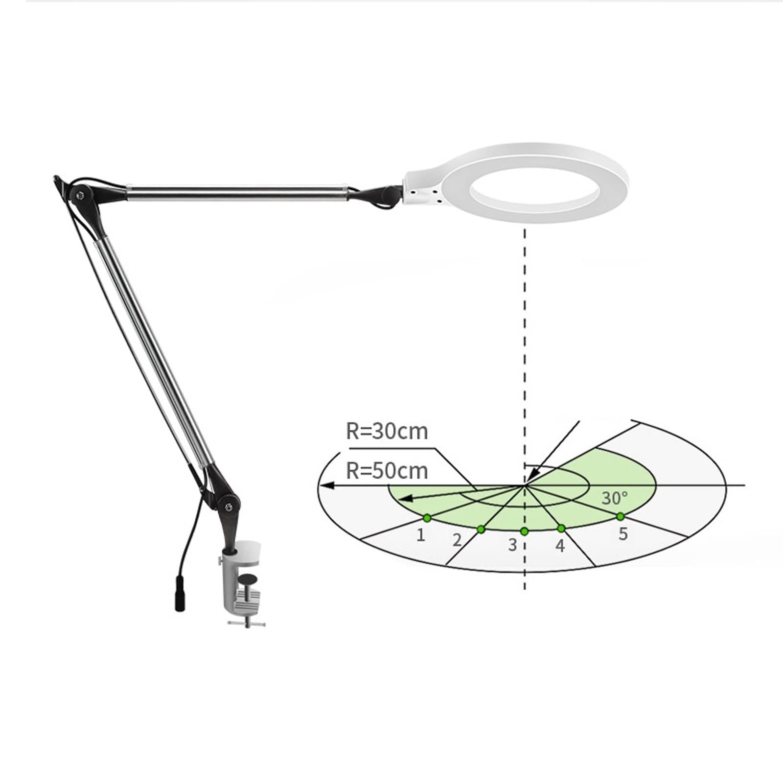 Leselampen am Bett Student Augenschutz Tischlampe Lernen Langarm Tischlampe Clip-on Nacht Leselampe Schreibtisch Clip Lampe Lernutensilien Lesetischleuchte (Color : A)
