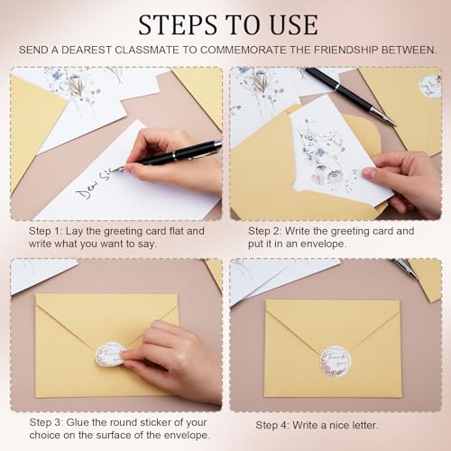 Fantasyon Pacote com 30 cartões e envelopes em branco, 10 x 15 cm, aquarela, flores silvestres, cart