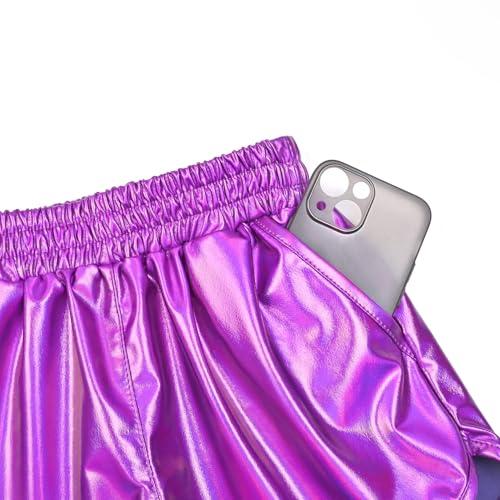 Image of Perfashion Girls Metallic Shorts Sparkly Shiny Hot Pants Gold /Silver /Pink Outfit