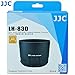 JW LH-83D Black Reversible Lens Hood for Canon EF 100-400mm f/4.5-5.6L is II USM Lens w/CPL ND Filter Adjustment Window Replaces Canon ET-83D + JW emall Micro Fiber Cleaning Cloth