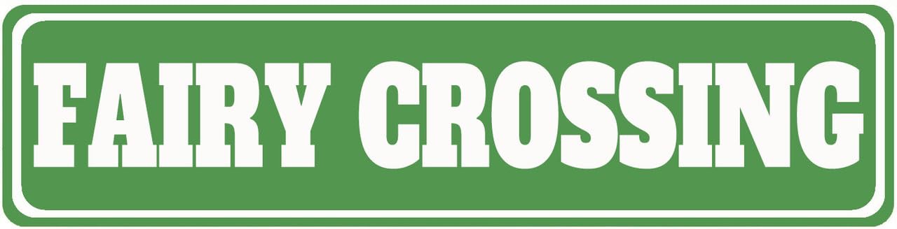 Fairy Crossing Street Tin Signs Retro Avenue Lane Sign Wall Art Decor Home Wall Club House Decor 4x16 Inch