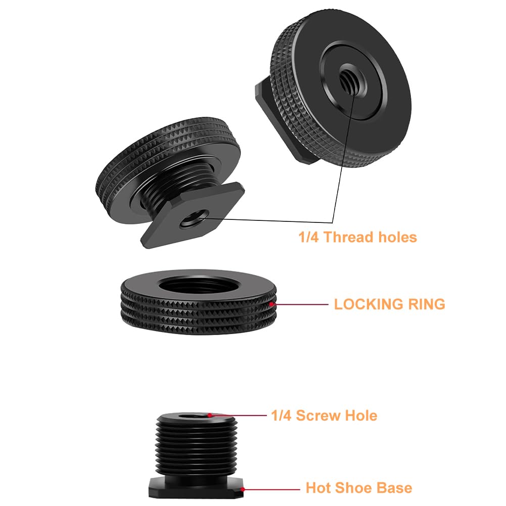 Adapter do butów błyskawicznych - 1/4" adapter żeński do Hot Shoe, gwint statywu do stopki błyskowej
