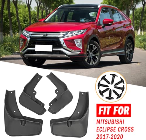 Image of Mud Flaps Guards Fit for 2017-2020 Mitsubishi Eclipse Cross, Front & Rear Splash Guards Accessories - 4 Pc, Black