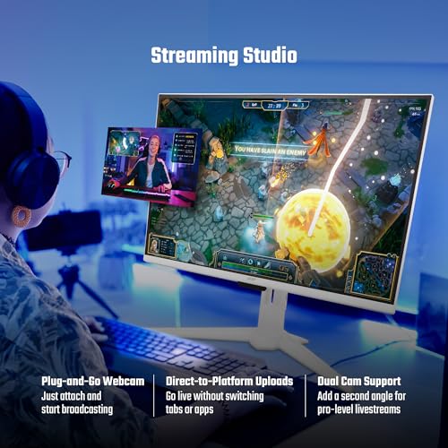 Image of acer GA321QU 31.5 Inch WQHD VA Gaming Smart Monitor, 180Hz Refresh Rate, Android OS, Wi-Fi, Bluetooth, Miracast, IoT, Webcam Support, Keyboard /Mouse Support, Ergostand, Remote Control, AMD FreeSync