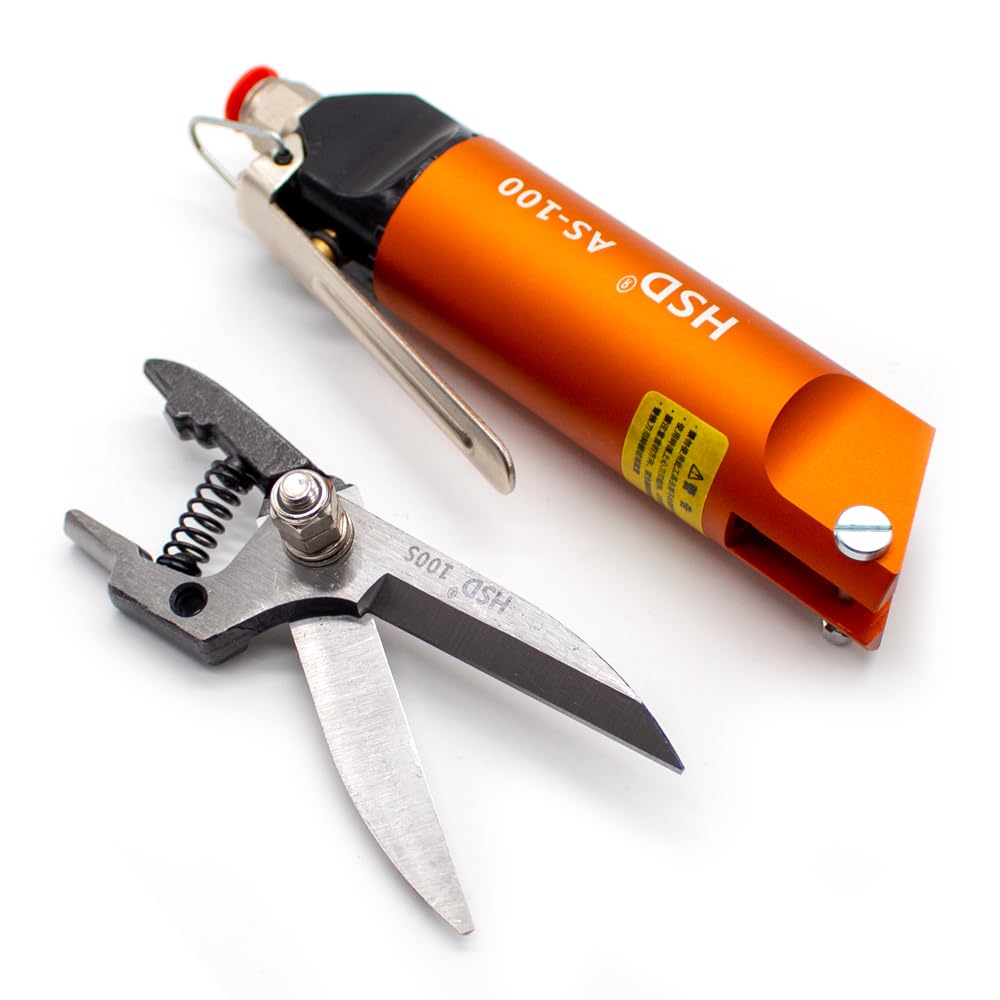 Jieotwice Pneumatic Scissors Nippers Air Cutter for Elastic Rope Plastic Metal Sheet Air Shears Max Opening 40MM AS-100+100S
