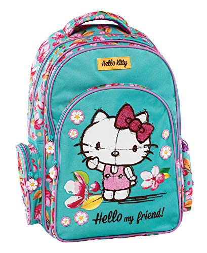 Graffiti Hello Kitty Mochila Escolar  44 cm  Verde  Mint