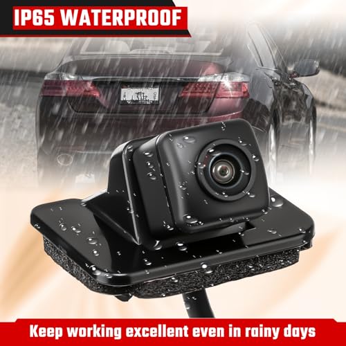 Image of Rear Park Assist Backup Camera Fit for Honda Accord Sedan EX LX Sport Hybrid 4 Door 2014-2015, Reversing Assist Rear View Camera 39530-T2A-A71 39530T2AA71,6 PIN