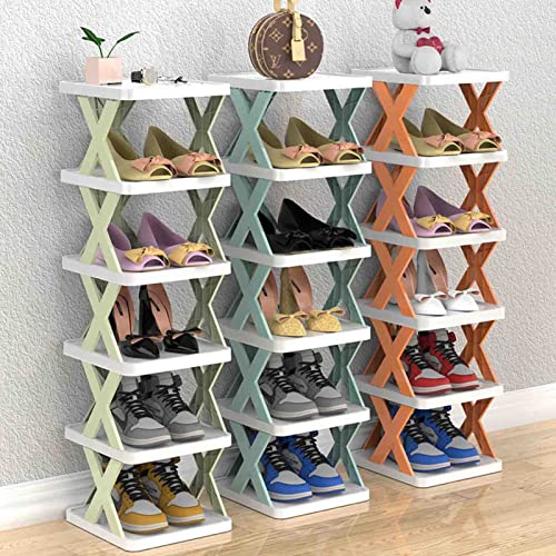 Étagère à chaussures d'angle étroit et modulable pour rangement vertical - 6