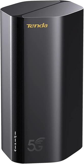 Tenda Router 5G03 5G NR LTE AX1800 WiFi 6 Router 4,67 Gb/s do pobrania, przenośny router z kartą SIM, Gigabit LAN/WAN porty Plug and Play Easy Mesh (czarny)