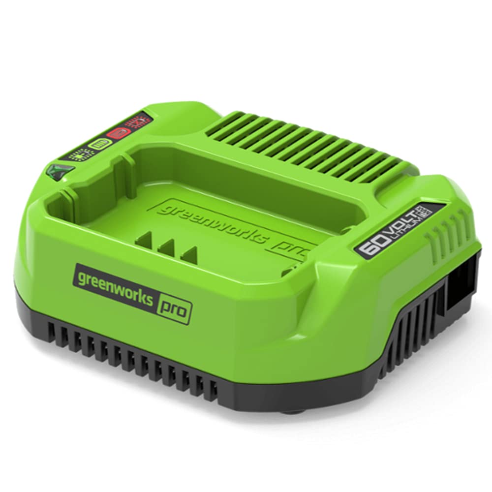 Greenworks cargador de batería G60UC (salida Li-Ion 60V 120W / 2A apto para todas las baterías de la serie Greenworks 60V)