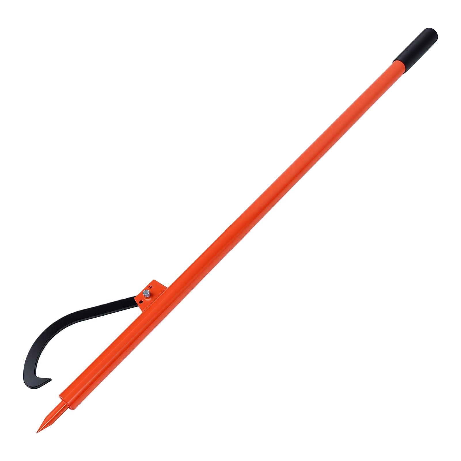 Luocute Rodillo para Troncos Resistente de 58 Pulgadas, Gancho para Troncos de Acero Al Carbono con Agarre de Goma, Gancho Ajustable para Enrollar, Girar y Levantar de hasta 19