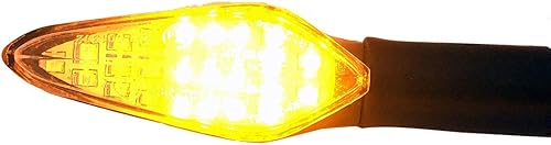 Miniatura 4 de MotorToGo Señales direccionales secuenciales negras compatibles con intermitentes LED para Kawasaki Ninja H2R 2016