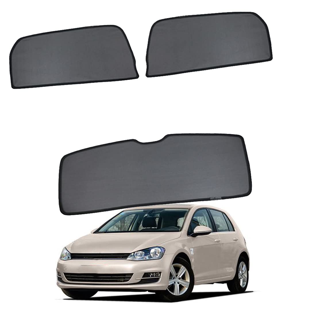 GCcv Car Window Shade For Kids Side Window Sun Shade For Golf 7 Mk7 2013-2020 Magnetic Curtain Sun UV Protection Covers For Baby Sleeping Auto Accessories,Rear-window+Back-windscreen-3PCS