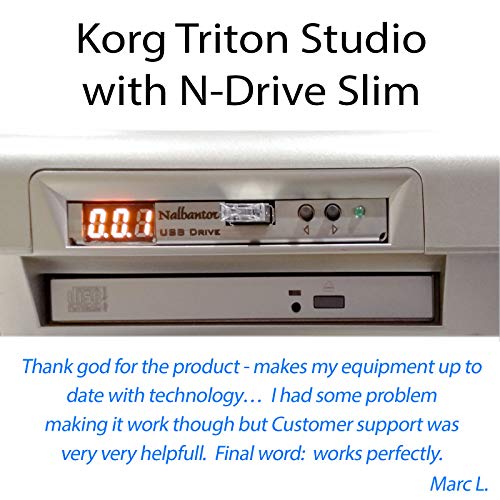 Floppy Disk USB Emulator Nalbantov N-Drive Slim for Korg Triton Studio Version ONLY (different emulator available for Classic,Pro, ProX, Rack versions)