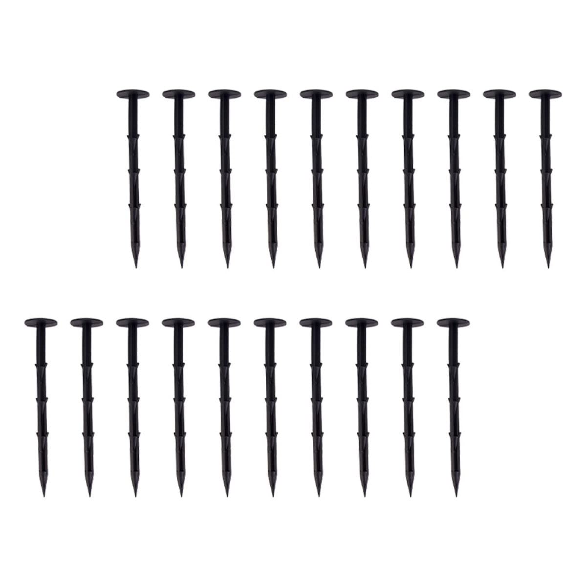 TOYANDONA Piquets de Jardinage en Plastique 60 Pcs pour Fixation Sol Outil de Jardinage Anti-Mauvaises pour Bâches et Filets d'Ombrage