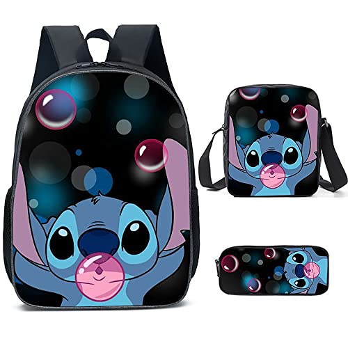 Liuzhuqin 3Pcs Boys Backpack,Girls Bags With Lunch Box Pencil Case Set,Adjustable Shoulder 16 Inch Backpacks #TOP4