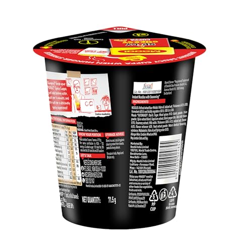 Image of MAGGI Spicy Cheesy Instant Cuppa Noodles - Delicious Slurpy and Saucy Taste, 71.5g