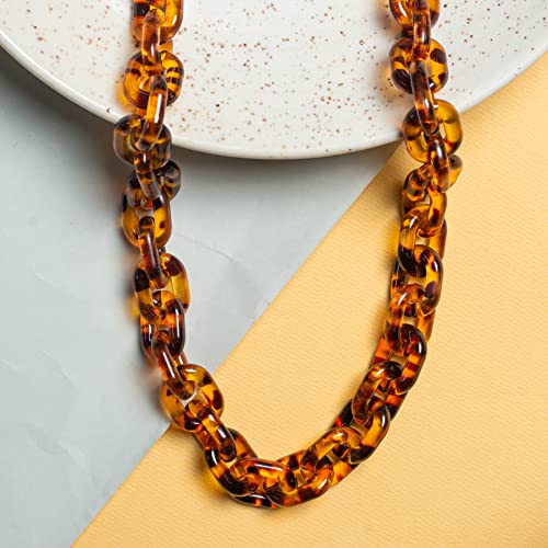 Image of SATRA TRADERS Tortoise Acrylic Printed Mask Chain | 1mtr | AC14