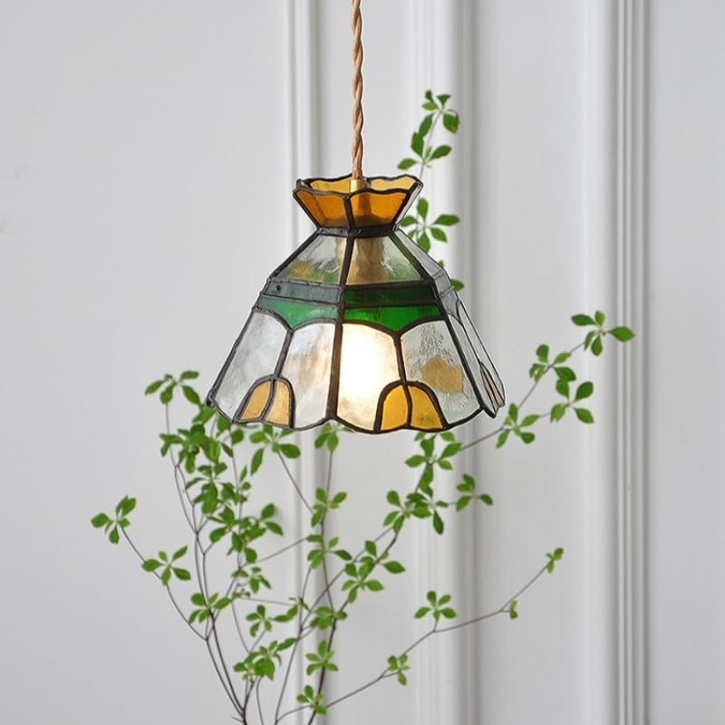 Lampe LED suspendue rétro verre laiton luminaire cuisine loft