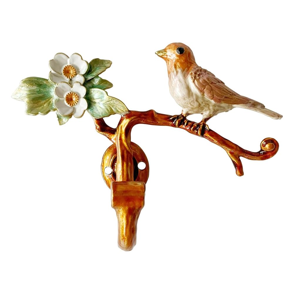 Tuidzljd Hanger for Hanging Clothes Racks Wall Hooks for Coats Towels Keys Hats- Vintage Bird Shaped Decorative Metal Mounting
