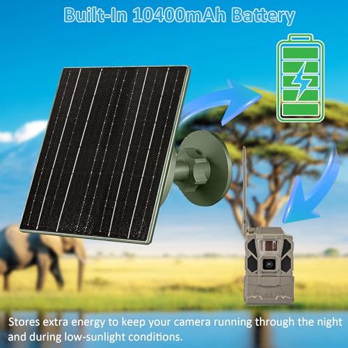Image of 10W Solar Panel with 10400mAh Battery for Trail Cameras