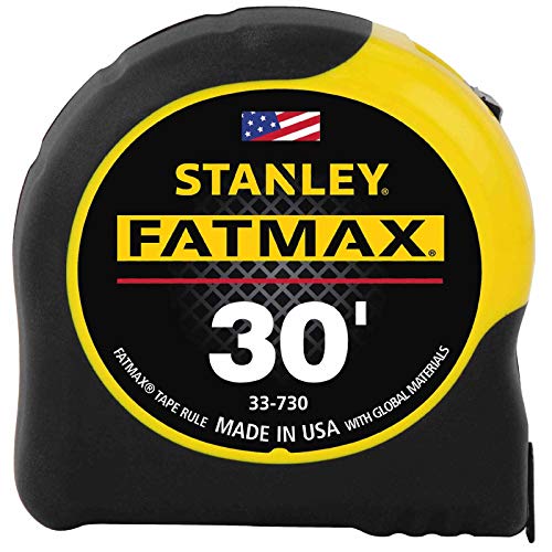 Image of FatMax Classic Tape Measure, 1-1 /4 in W x 30 ft L, SAE, Black /Yellow Case, Sold as 4 Pack