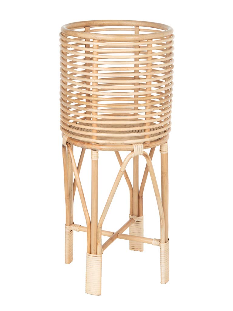 KOUBOO Rattan Indoor Plant Stand, Medium, Natural Planter, Brown