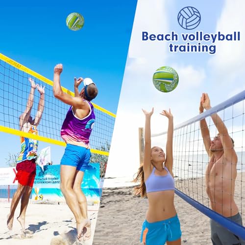 Image of Soft Rubber Lightweight Volleyball for Indoor Training Game Competition, Gym, Outdoor Beach Play, Gift for Kids,Fit for Beginner, Teenager, Adult, 1pcs