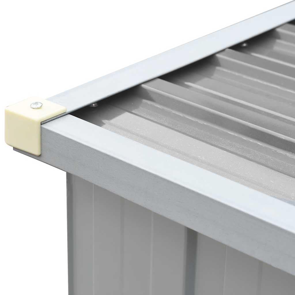 vidaXL Abri Stockage Bois Acier Galvanisé 330x84x152cm Gris Jardin