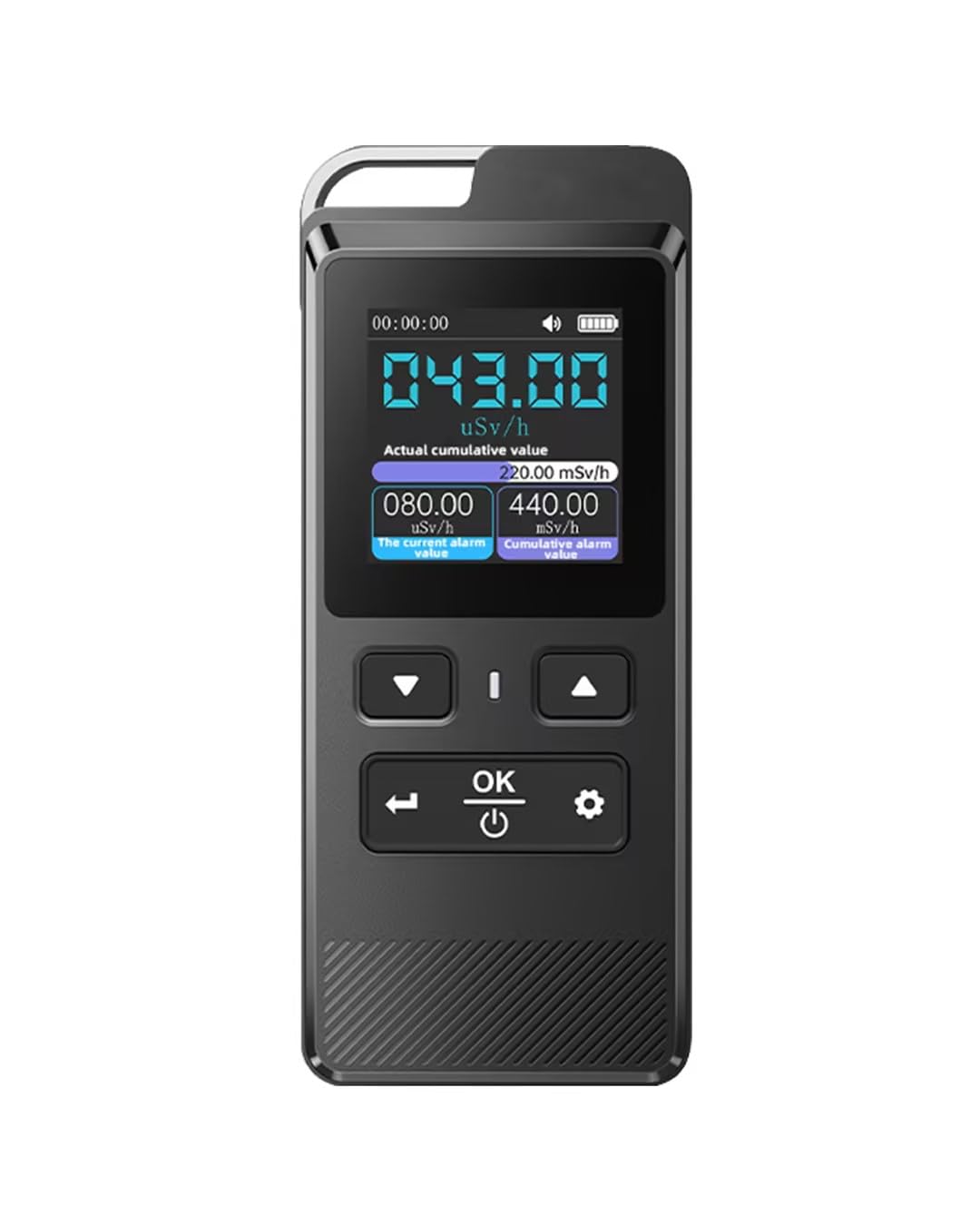 Geigerzähler Radioaktivität Nuklearer Strahlungsmessgerät, Ionisierende Strahlung Gamma/X-Rays, Handheld-Dosimeter für die Erkennung nuklearer Ableitungen, Integrierte wiederaufladbare Batterie