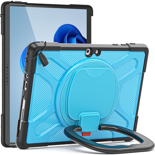 Coque Microsoft Surface Pro 7 6 5 4 protection antichoc 12,3 pouces housse robuste bleue