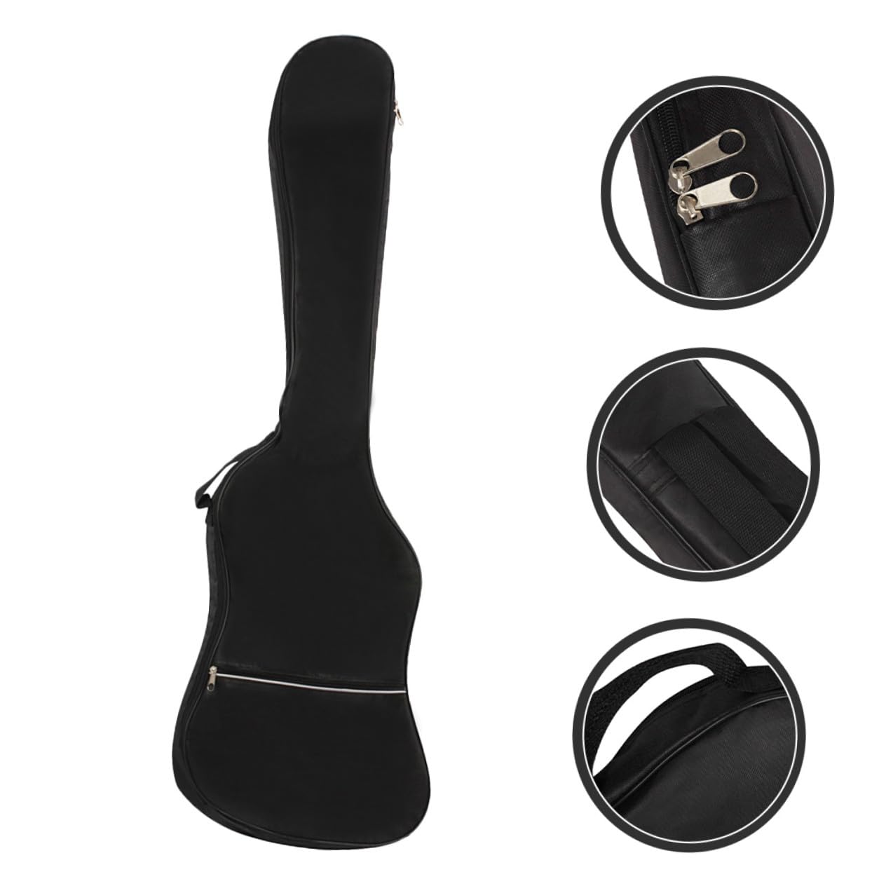 SHOWERORO Bolsa Para Bajos Eléctricos De Tela Oxford a Prueba De Agua Con Acolchado Correas Ajustables y Bolsillo Para Accesorios Funda De Transporte Para Instrumentos Musicales