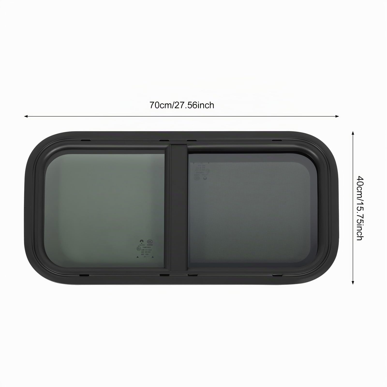 Ventana corredera para autocaravana, 700x400mm ventana RV Camper ventana oscilobatiente ventana de autocaravana protección contra insectos protección solar ventana de caravana, para autocaravanas