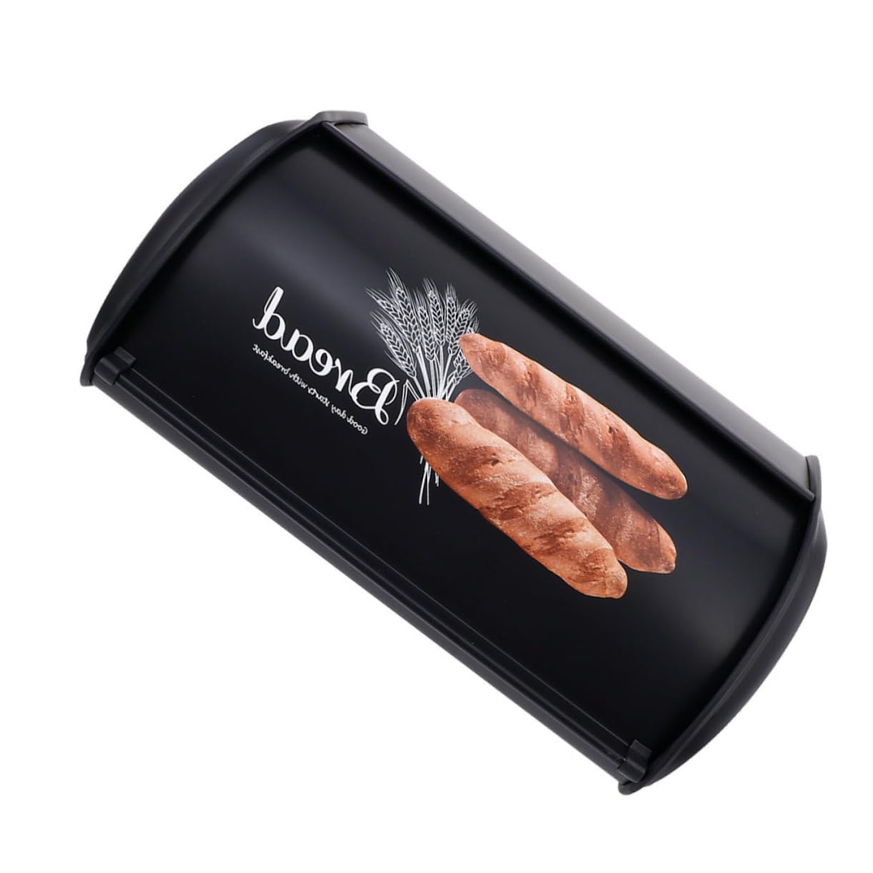 Amosfun Contenitore per Pane in Ferro Nero, Scatola da Tavolo per Cucina e Casa, Struttura Stabile e Resistente alla Compressione, Stile Creativo
