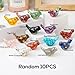 RJINGSHI 10PCS Crystal Bird Figurines Resin Animal Statues Decorative Gravel Birds Decor Animal Figurines for Home Decor Unique Bird for Teens