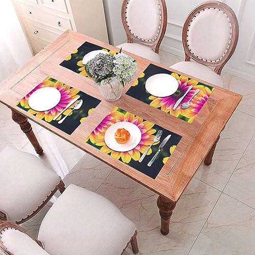 Décoration table salle à manger : 6 sets de table lavables rétro - 7