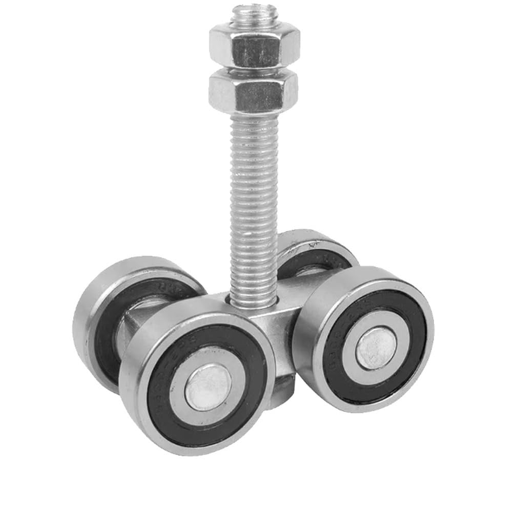 Aundhegrtt As Shown Heavy Duty Sliding Door Hanger 4 Wheel Trolley Assembly Barn Door Rollers Ceiling Mount Roller Hardware