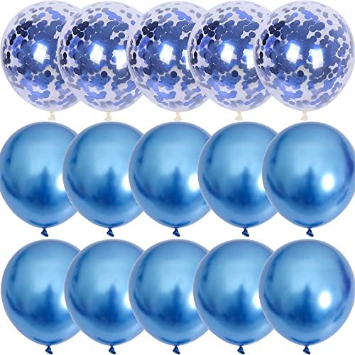 Vicor Silver Balloon,15 Pieces Metallic Silver Latex Balloons,12 inch Silver Confetti Balloons for Birthday Wedding Baby Shower Party Decoration