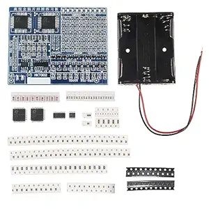 SMD/SMT Components Soldering Practice Board Electronic Project Kits DIY Soldering Kit Skill Training Board Led Transistor Set with Battery Case Dingdong Store