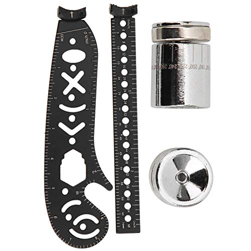 Herramienta de Regla Ding Multifunción Negra, Pintura Magnética, Productos para Exteriores, Montañismo y Cámara (17mm)