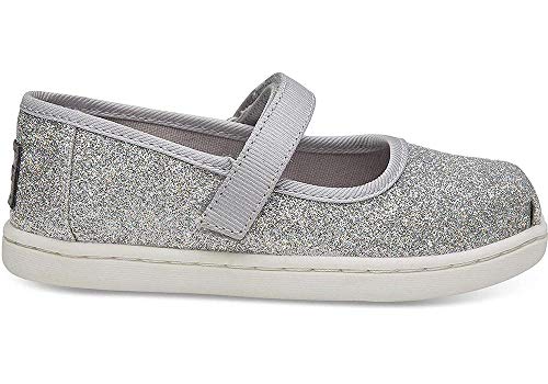 TOMS Kids Baby Girl's Mary Jane (Infant/Toddler/Little Kid) Silver Iridescent Glimmer 2 Infant