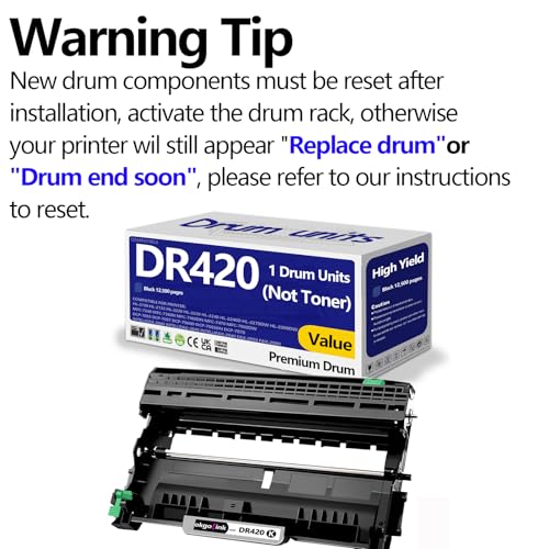 Image of Compatible DR420 Drum Unit Compatible Replacement for Brother DR-450 DR 420 1 Pack ( NOT Toner ) for HL-2270DW HL-2280DW HL-2230 HL-2240 MFC-7360N MFC-7860DW DCP-7065DN 2840 Printer, Black