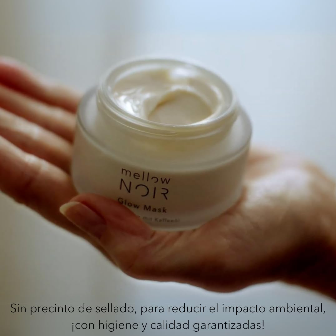 mellow NOIR Dúo antiarrugas de noche – Sérum de Ácido Hialurónico con Crema de Día y Noche – Efecto tensor inmediato que reduce poros y rojeces para piel suave – Vegano – Cosmética natural certificada