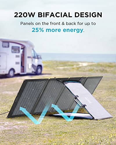 Ef Ecoflow Solar Generator Delta Max (2000) 2016Wh With 220W Solar Panel, 6 X 2400W (5000W Surge) Ac Outlets, Portable Power Station For Home Backup Outdoors Camping Rv Emergency #TOP3