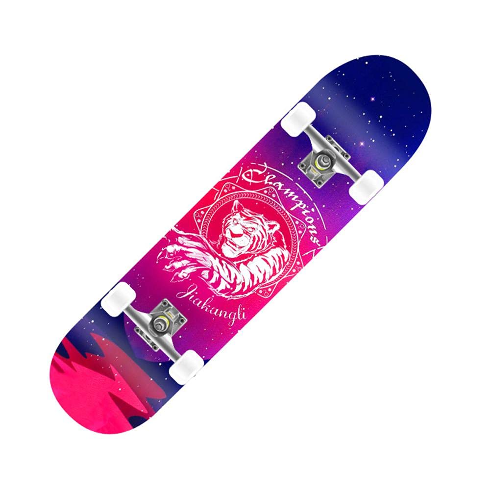 Skateboard, Skateboard Complet 31" x 8", 8 Couches d'érable, Double Kick, for Adultes, débutants, Adolescents, garçons et Filles