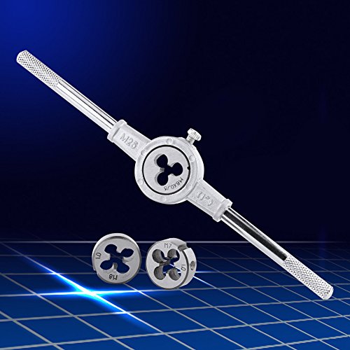 ANKROYU 11PCS Die Wrench Set, External Thread Cutting Hand Tools Kit, Screw Die Tapping Tool, External Coarse Thread Cutting Tapping Kit for Mechanical Tap